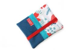 Portefeuille Femme Cuir Turquoise Tissu Fleurs, Porte Cartes Cuir Floral, Cadeau Femme Personnalisable Noël -Papeterie Boutique 4324711 portefeuille femme cuir noir tissu japonais petit portefeui 5