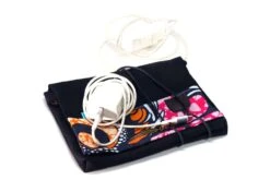 Trousse Rangement Câbles Et Souris Wax, Pochette Fourre Tout En Lin Bleu Marine, Trousse Maquillage, Cadeau Femme Noël