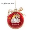 Boule De Noël Enfant Personnalisée Ornement Noël Décoration Ourson Nounours Verre Fait Main