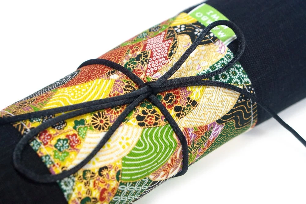 Trousse à Crayons Maquillage En Lin Noir Tissu Japonais, Trousse Maquillage, Cadeau Noël Femme 3 Trousse à Crayons Maquillage En Lin Noir Tissu Japonais, Trousse Maquillage, Cadeau Noël Femme – Image 3