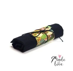 Trousse à Crayons Maquillage En Lin Noir Tissu Japonais, Trousse Maquillage, Cadeau Noël Femme