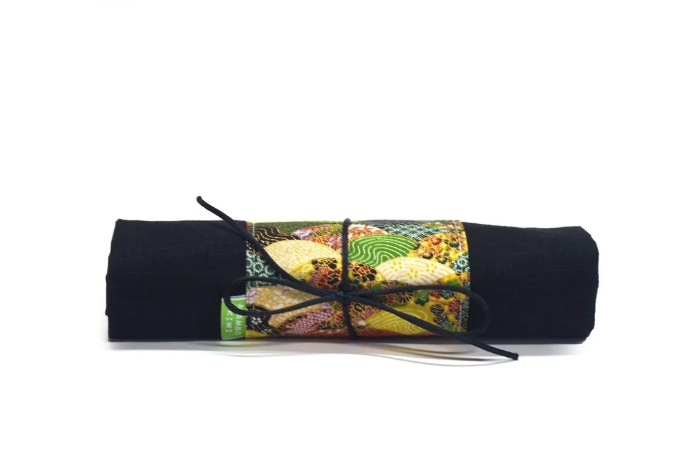 Trousse à Crayons Maquillage En Lin Noir Tissu Japonais, Trousse Maquillage, Cadeau Noël Femme 6 Trousse à Crayons Maquillage En Lin Noir Tissu Japonais, Trousse Maquillage, Cadeau Noël Femme – Image 6