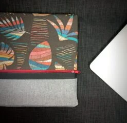 Housse Bohème Ordinateur 13" Et 14", étui Macbook Air 13 Tissu Bohème, Housse Macbook Pro 14 Tissu, Cadeau Original Noël, Plumes