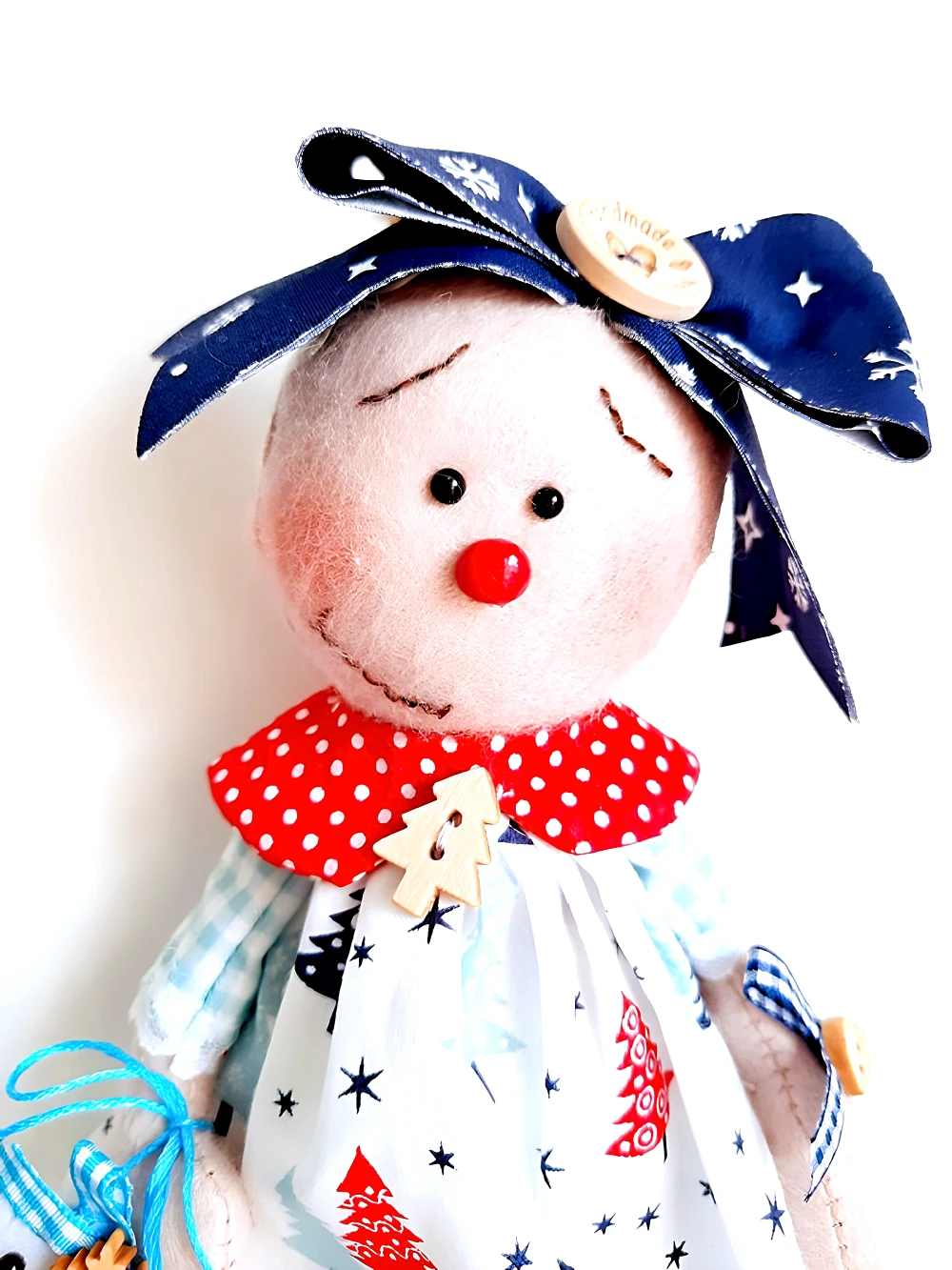 Poupée Gingerbread, Décoration Noël Gingerbread, Noël Fait Main 2 Poupée Gingerbread, Décoration Noël Gingerbread, Noël Fait Main – Image 2