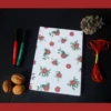New : Carnet "roses De Noël" Fond Blanc