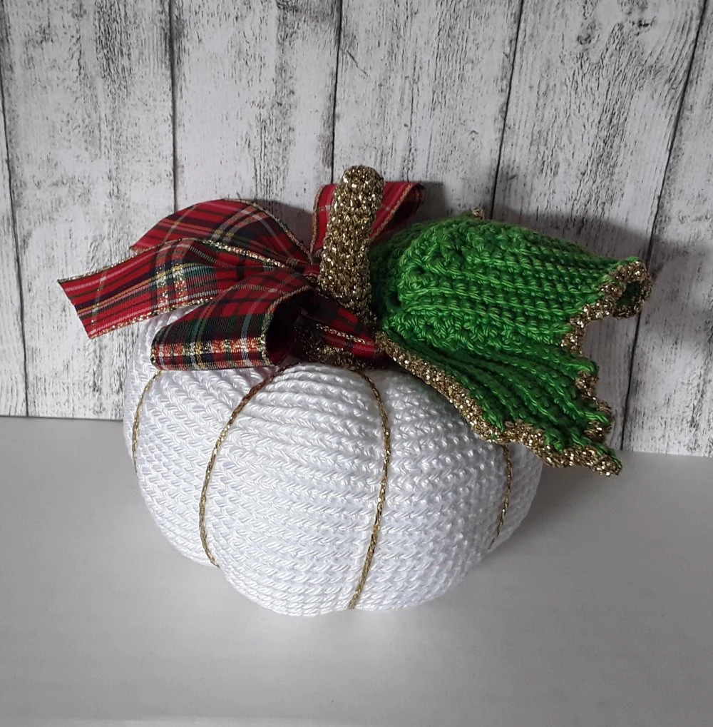 Citrouille De Noël Au Crochet, Décoration De Noël 2 Citrouille De Noël Au Crochet, Décoration De Noël – Image 2