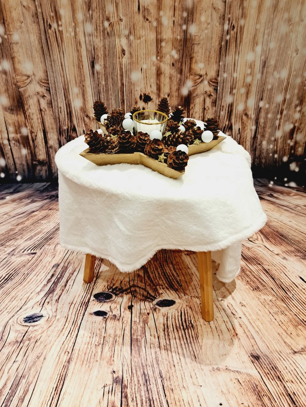 Centre De Table Noël - Jour De L'an / Décoration De Table Ou Autre Avec Bougie 2 Centre De Table Noël - Jour De L'an / Décoration De Table Ou Autre Avec Bougie – Image 2