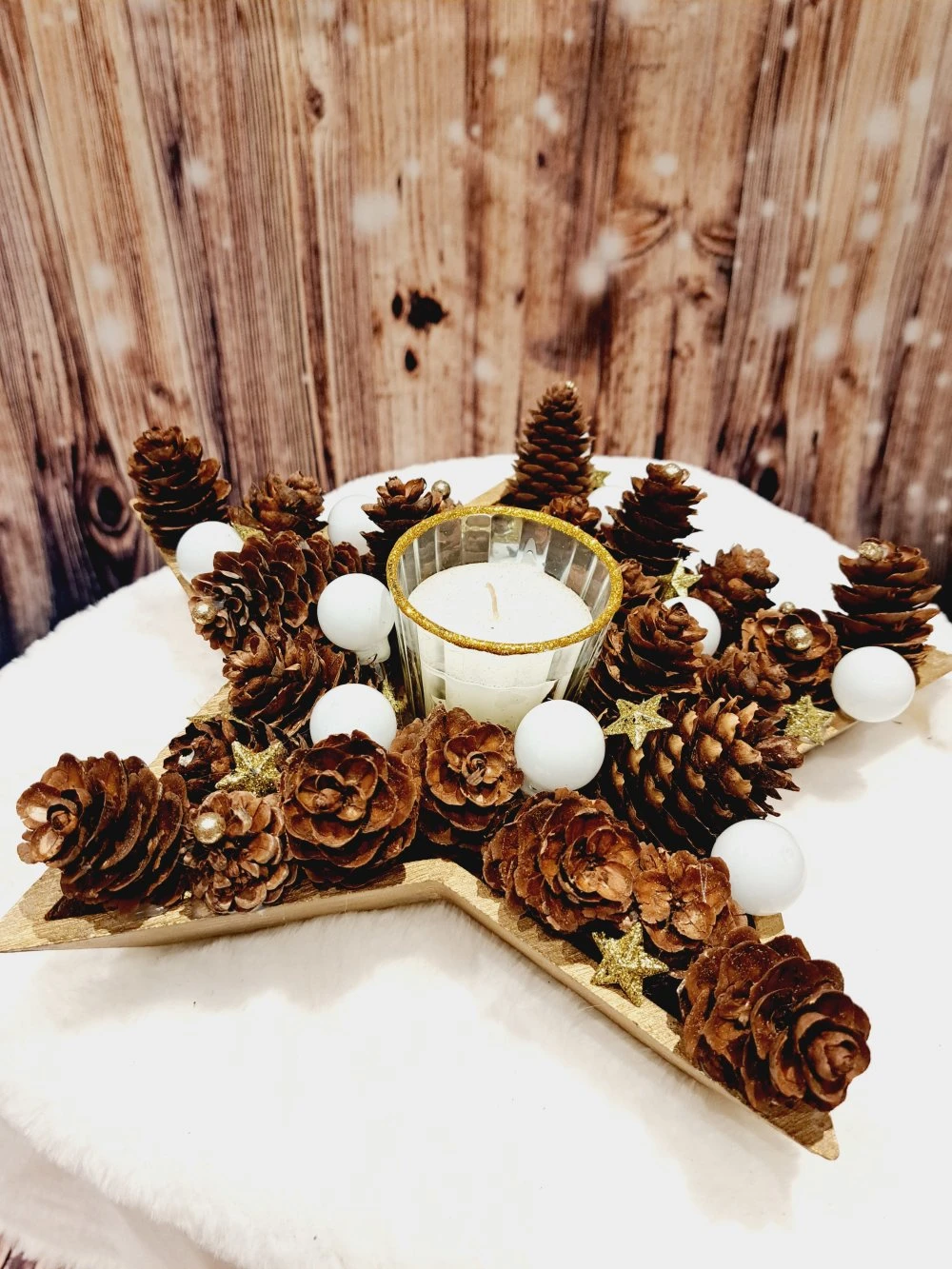 Centre De Table Noël - Jour De L'an / Décoration De Table Ou Autre Avec Bougie 3 Centre De Table Noël - Jour De L'an / Décoration De Table Ou Autre Avec Bougie – Image 3