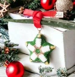 Etoile De Noël à Suspendre, Motif Bougies, Tissée à La Main -Papeterie Boutique 4351305 etoile de noel a suspendre motif bougies tissee a la m 3