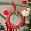 Couronne De Noël à Suspendre, Fait Main