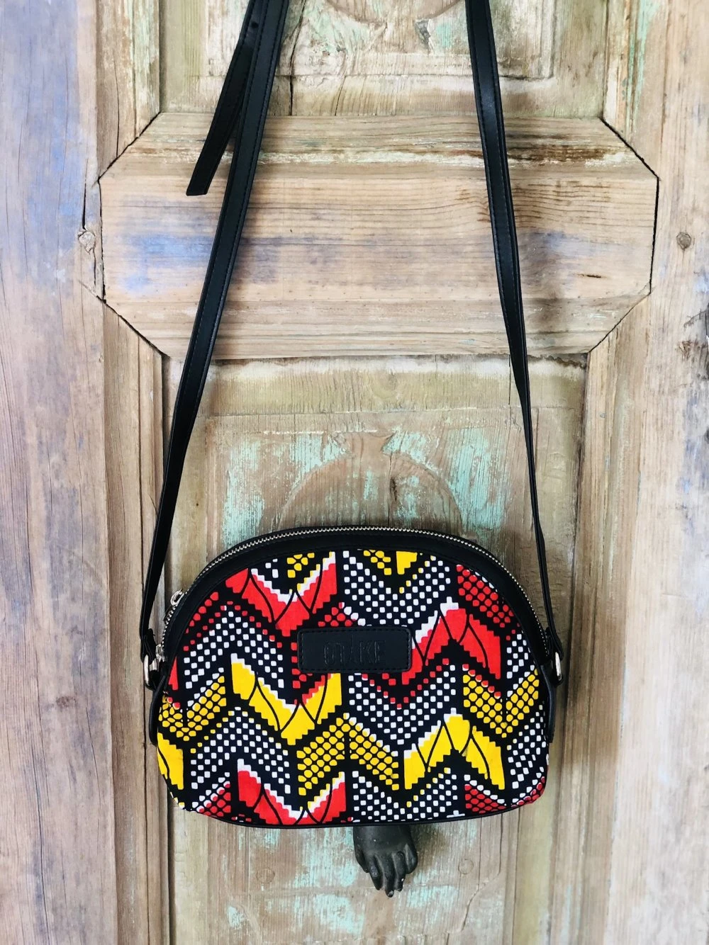 Sac Rond Bandoulière Femme Wax Pagne Africain Indien Idée Cadeau Noël Pour Femme 3 Sac Rond Bandoulière Femme Wax Pagne Africain Indien Idée Cadeau Noël Pour Femme – Image 3