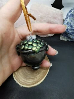 Boule De Noël Chaudron Magique - Décoration De Noël Original - Sorcière, Gothique, Fait Main