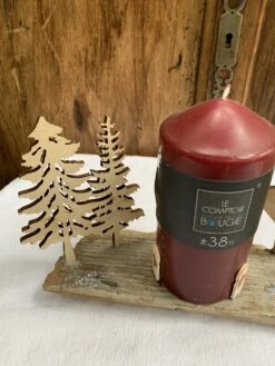 Décoration En Bois Et Bougie Pour Table De Noël écolo -Papeterie Boutique 4356436 decoration table de noel ecolo 3