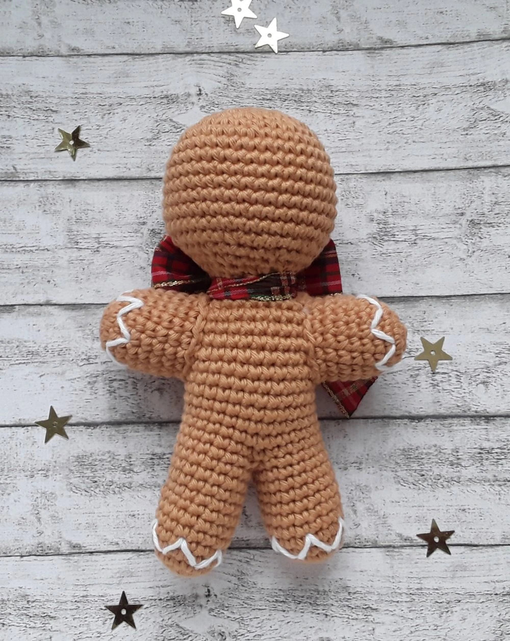 Décoration Bonhomme En Pain D'épices Au Crochet, Décoration De Noël Au Crochet 2 Décoration Bonhomme En Pain D'épices Au Crochet, Décoration De Noël Au Crochet – Image 2