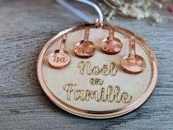 Boule De Noël Personnalisée Famille, Décoration Du Sapin, Suspension De Noël