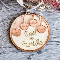 Boule De Noël Personnalisée Famille, Décoration Du Sapin, Suspension De Noël -Papeterie Boutique 4377983 boule de noel personnalisee famille decoration du sapin 3