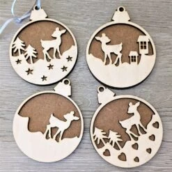 Boule De Noël Personnalisée Renne, Gravure Prenom Possible, 4 Modèles De Suspension De Noël Disponible -Papeterie Boutique 4378113 boule de noel personnalisee renne gravure prenom possible 3