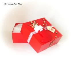 Coffret Boite Thème Noël Boite Rouge Noël Originale Fait Main Artisanale -Papeterie Boutique 4379420 coffret boite theme noel boite rouge noel originale fait 3