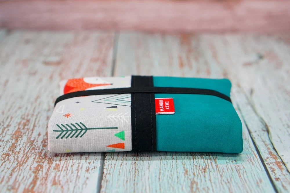 Portefeuille Original Femme Tissu Renard, Porte Cartes Tissu Cuir Turquoise, Cadeau Femme Noël Personnalisable 5 Portefeuille Original Femme Tissu Renard, Porte Cartes Tissu Cuir Turquoise, Cadeau Femme Noël Personnalisable – Image 5