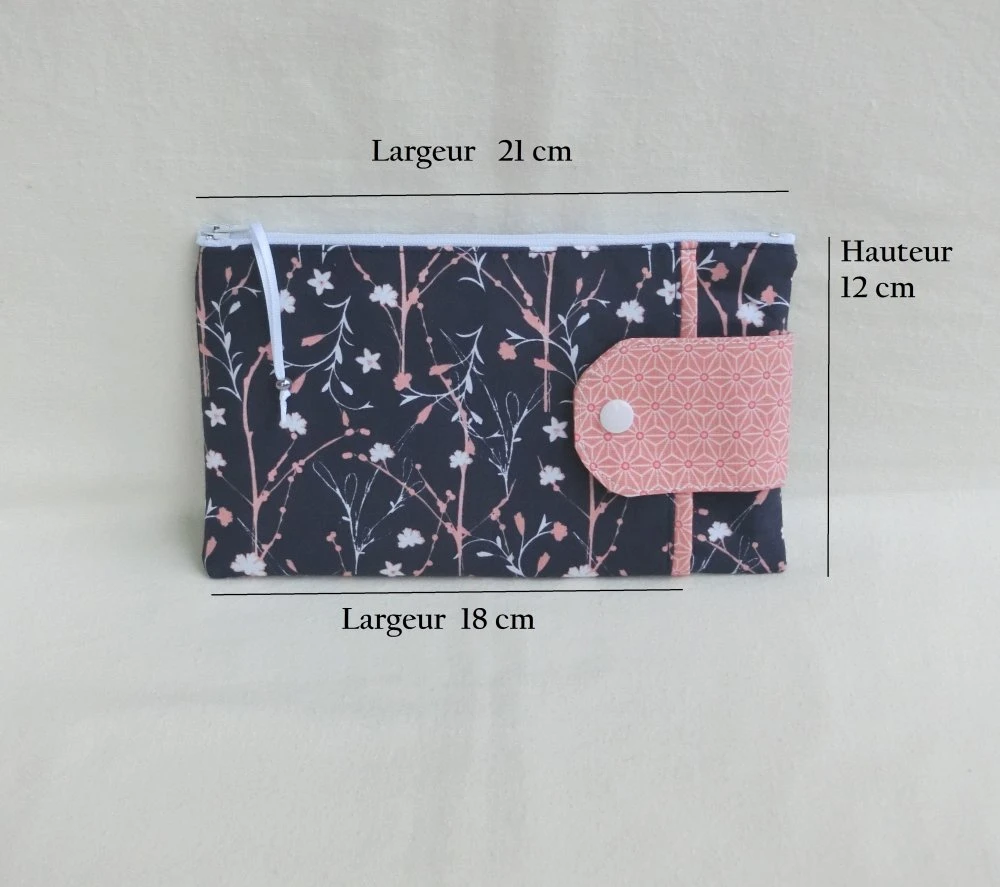 Porte Monnaie Avec Chéquier, Etui à Document, Pochette à Papier, Portefeuille, Trousse Zippée, Tissu Imprimé Fleuri, Noël Femme 3 Porte Monnaie Avec Chéquier, Etui à Document, Pochette à Papier, Portefeuille, Trousse Zippée, Tissu Imprimé Fleuri, Noël Femme – Image 3