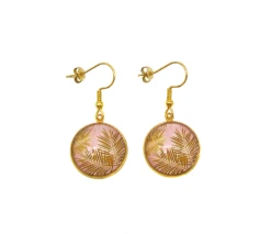 Boucles D'oreilles Et Collier * Palme D'or * Rose, Doré, Bijoux Femme, Fantaisie, Parure, Idée Cadeau, Noël, Anniversaire 5 Boucles D'oreilles Et Collier * Palme D'or * Rose, Doré, Bijoux Femme, Fantaisie, Parure, Idée Cadeau, Noël, Anniversaire -Papeterie Boutique 4392815 boucles d oreilles et collier palme d or rose dore bi 3