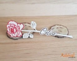 Rose Rouge En Bois Personnalisé Fête Des Mère, Rose De Noël, Remerciement, Mamie, Maîtresse, Nounou, Atsem, St Valentin, Mariage