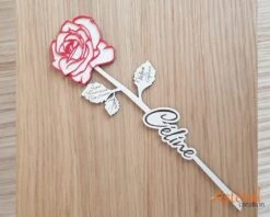 Rose Rouge En Bois Personnalisé Fête Des Mère, Rose De Noël, Remerciement, Mamie, Maîtresse, Nounou, Atsem, St Valentin, Mariage -Papeterie Boutique 4396074 rose rouge en bois personnalise fete des mere rose de n 3