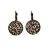 Boucles D'oreilles, Cabochon * Léopard * Animal, Afrique, Pendantes, Idées Cadeaux, Noël