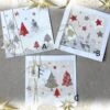 Cartes Noël Fait Main Rouge Doré, Carte De Vœux, Carte Originale X3