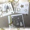 Cartes Noël Fait Main Beige Doré, Carte De Vœux, Carte Originale Version 2 X3