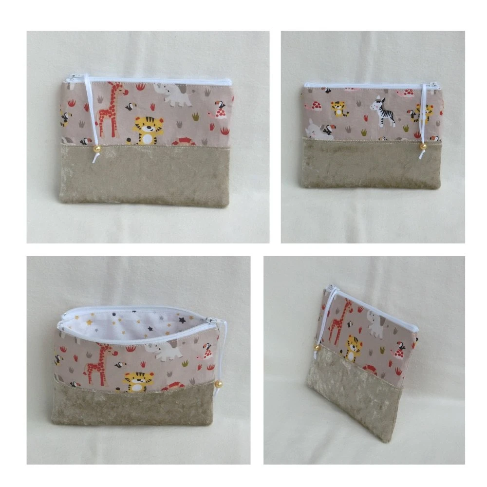Petite Trousse Zippée Petite Fille, Porte Monnaie, Tissu Animaux Safari, Pochette Enfant Rangement Accessoire Ou Maquillage, Cadeau Noël 1 Petite Trousse Zippée Petite Fille, Porte Monnaie, Tissu Animaux Safari, Pochette Enfant Rangement Accessoire Ou Maquillage, Cadeau Noël