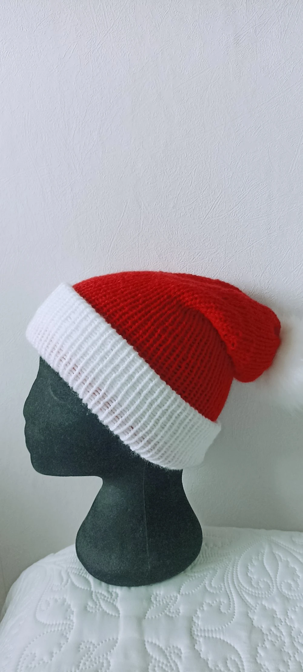 Bonnet Rouge Et Blanc Pompon Amovible Fausse Fourrure , Noël 3 Bonnet Rouge Et Blanc Pompon Amovible Fausse Fourrure , Noël – Image 3