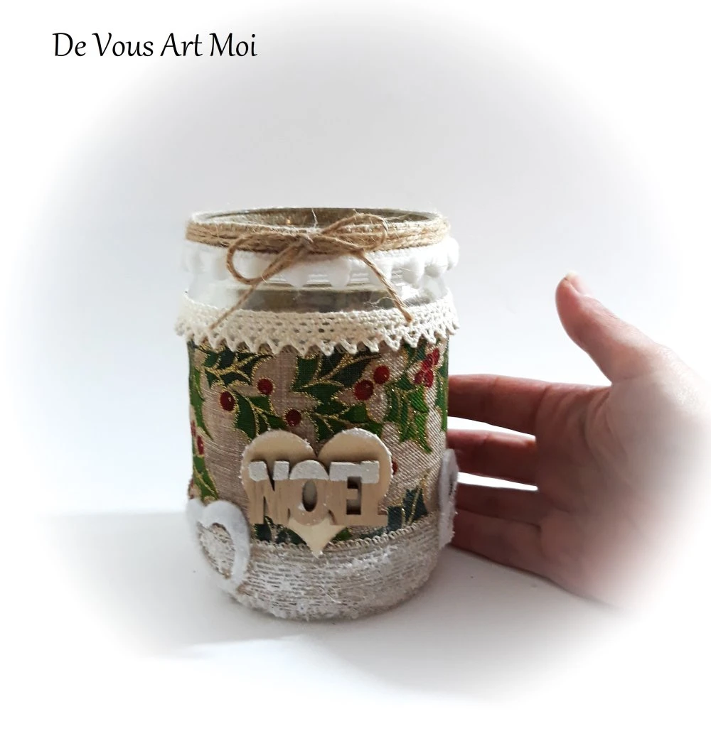 Photophore Noël Verre Décoré Porte Bougie Lanterne Noël Original Fait Main Artisanale 2 Photophore Noël Verre Décoré Porte Bougie Lanterne Noël Original Fait Main Artisanale – Image 2