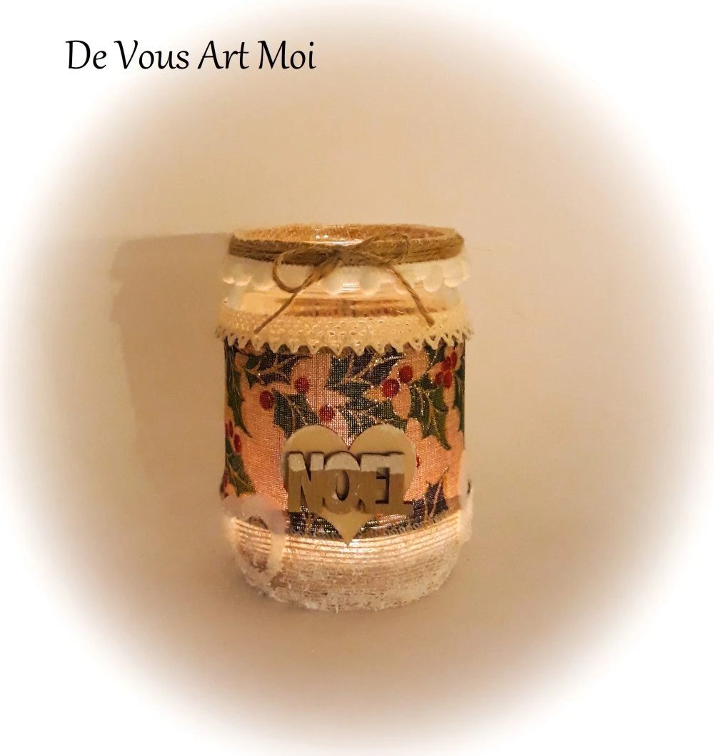 Photophore Noël Verre Décoré Porte Bougie Lanterne Noël Original Fait Main Artisanale 4 Photophore Noël Verre Décoré Porte Bougie Lanterne Noël Original Fait Main Artisanale – Image 4