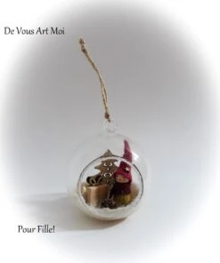 Boule De Noël Personnalisée Fille Originale Boule Noël Verre Ouverte Lutin Fée Artisanale -Papeterie Boutique 4414835 boule de noel personnalisee fille originale boule noel ve 2