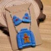 Parure Composée D'un Collier "pull De Noël Bonhomme En Pain D'épices" Et Boucles D'oreilles