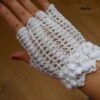 Mitaine Dentelle Au Crochet,gants Femme A Doigts,gants Fins,cadeau Noël Femme