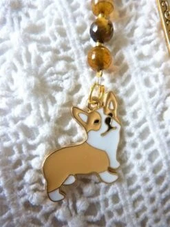 Papeterie Boutique -Papeterie Boutique 4529308 marque page chien corgi anglais email alliage or pierres n 2