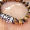 Bracelet Homme œil De Tigre 10 Mm Protection / Pierre Naturelle / Grande Perle Inox Amour France Saint Valentin Cadeau Anniversaire Noël