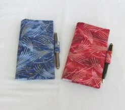 Housse De Protection Pour Chéquier Portefeuille Avec Porte Stylo, Tissu Japonais, Pochette Porte Chéquier, Cadeau Femme Fête De Noël