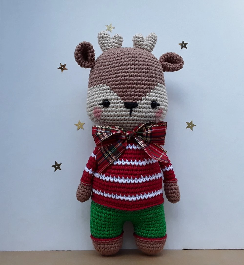 Decoration De Noël, Renne De Noël Au Crochet 4 Decoration De Noël, Renne De Noël Au Crochet – Image 4