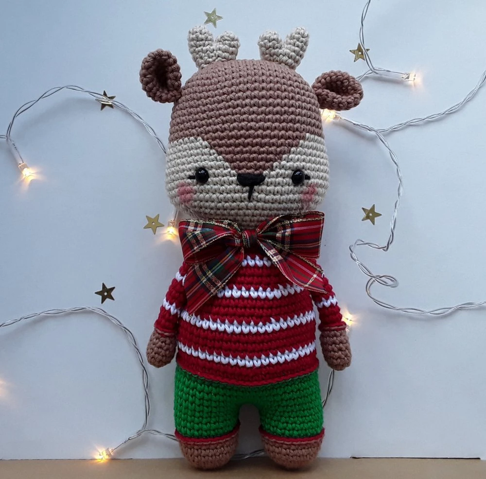 Decoration De Noël, Renne De Noël Au Crochet 5 Decoration De Noël, Renne De Noël Au Crochet – Image 5