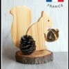 Ecureuil En Bois, Pomme De Pin, Décoration Automne, Décoration Noël