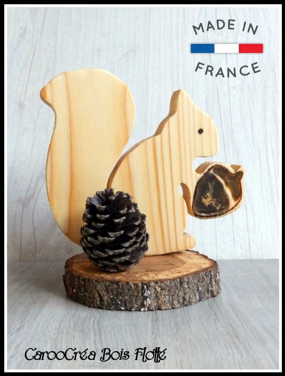 Ecureuil En Bois, Pomme De Pin, Décoration Automne, Décoration Noël 1 Ecureuil En Bois, Pomme De Pin, Décoration Automne, Décoration Noël