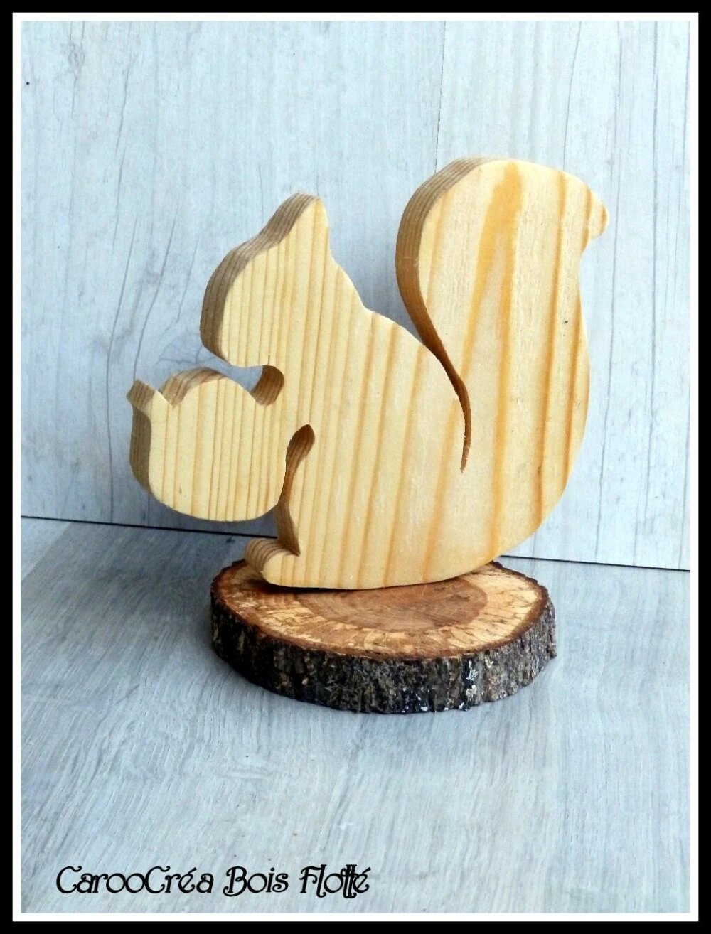 Ecureuil En Bois - Décoration Automne - Décoration Noël 2 Ecureuil En Bois - Décoration Automne - Décoration Noël – Image 2