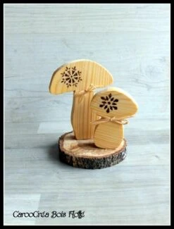 Décoration Automne Noël - Champignons En Bois -Papeterie Boutique 4661937 champignons en bois decoration automne decoration noe 4