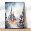 Art Mural, Affiche Grand Format A3 Chateau Féérique Façon Disneyland 001 Noël