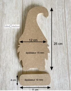 Kit Complet "gnome De Noël" En Bois Avec Fournitures Incluses Et Explications En Photos -Papeterie Boutique 4691856 gnome de noel en bois peint pour une deco de noel 6