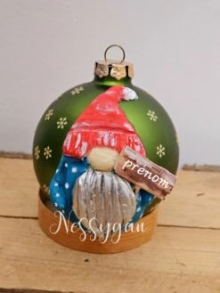 Boule De Noël Gnome Personnalisée Avec Un Prénom - Décoration Sapin De Noël