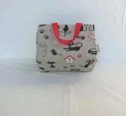 Panière Multi Poches Pour Rangement, Tissu Chat Noir, Panier Accessoire De Toilette, Corbeille Chambre Ou Salon, Cadeau Noël -Papeterie Boutique 4699438 paniere multi poches pour rangement tissu losange geomet 4